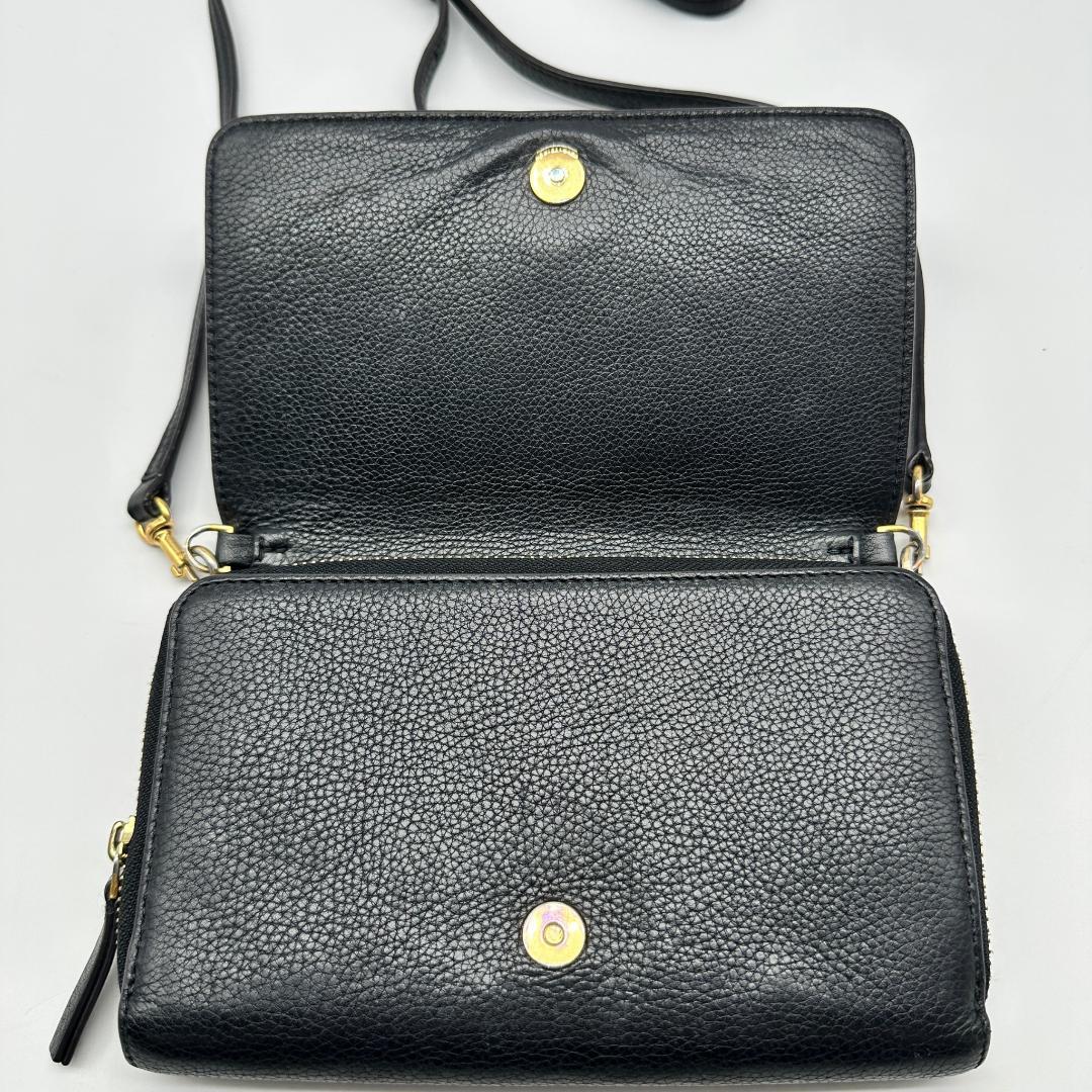 【極美品】 TORY BURCH ショルダーバッグ ウォレット マックグロー 黒
