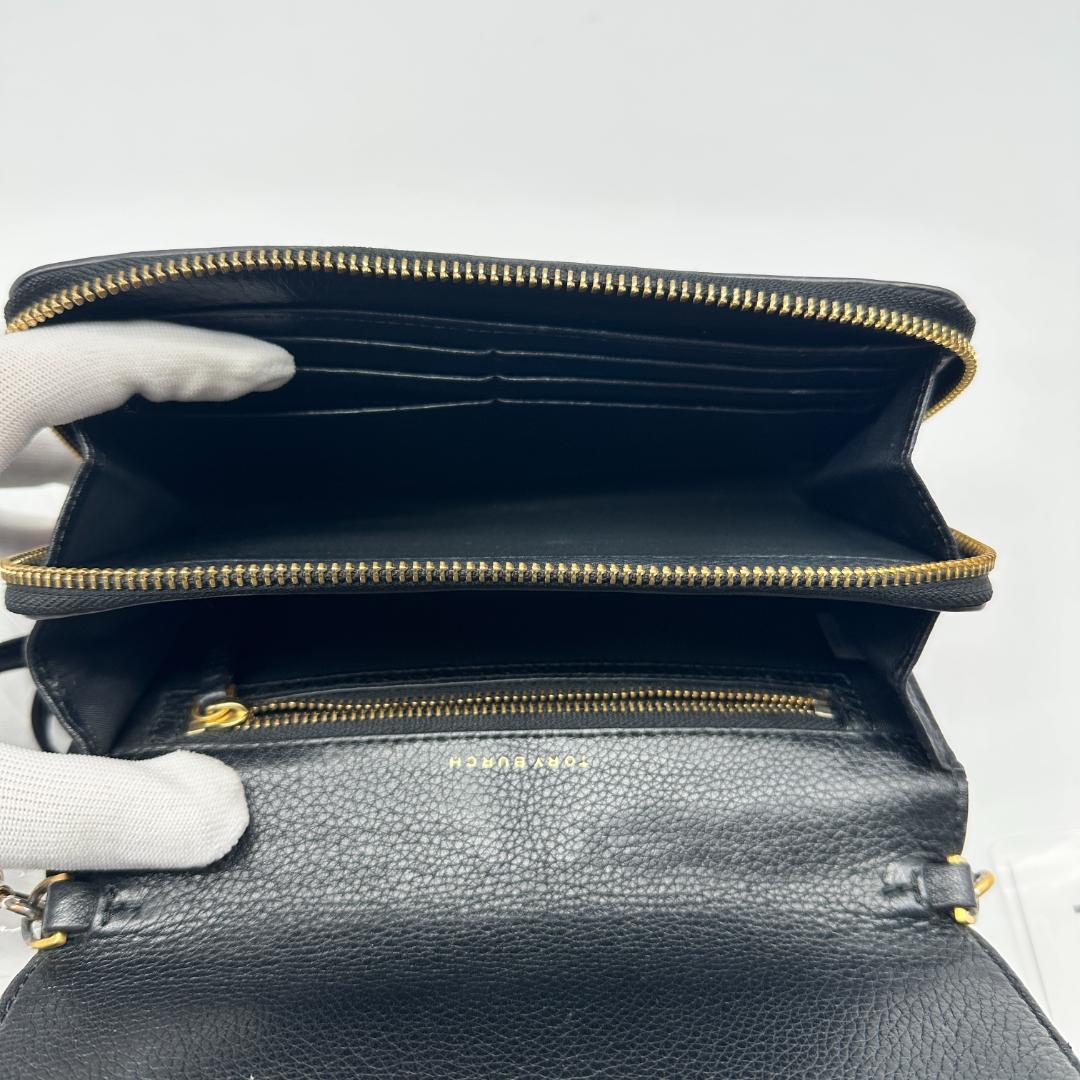 【極美品】 TORY BURCH ショルダーバッグ ウォレット マックグロー 黒