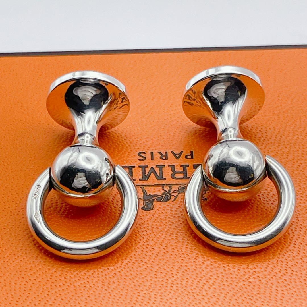 HERMES エルメス　カフリンクス　カフス　サークル　リング　シルバー925