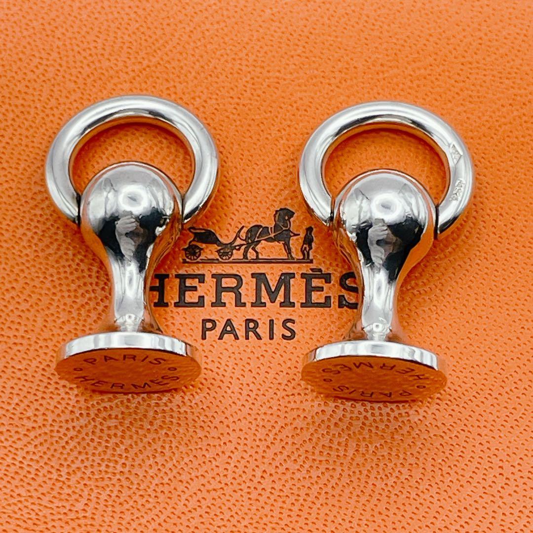 HERMES エルメス　カフリンクス　カフス　サークル　リング　シルバー925