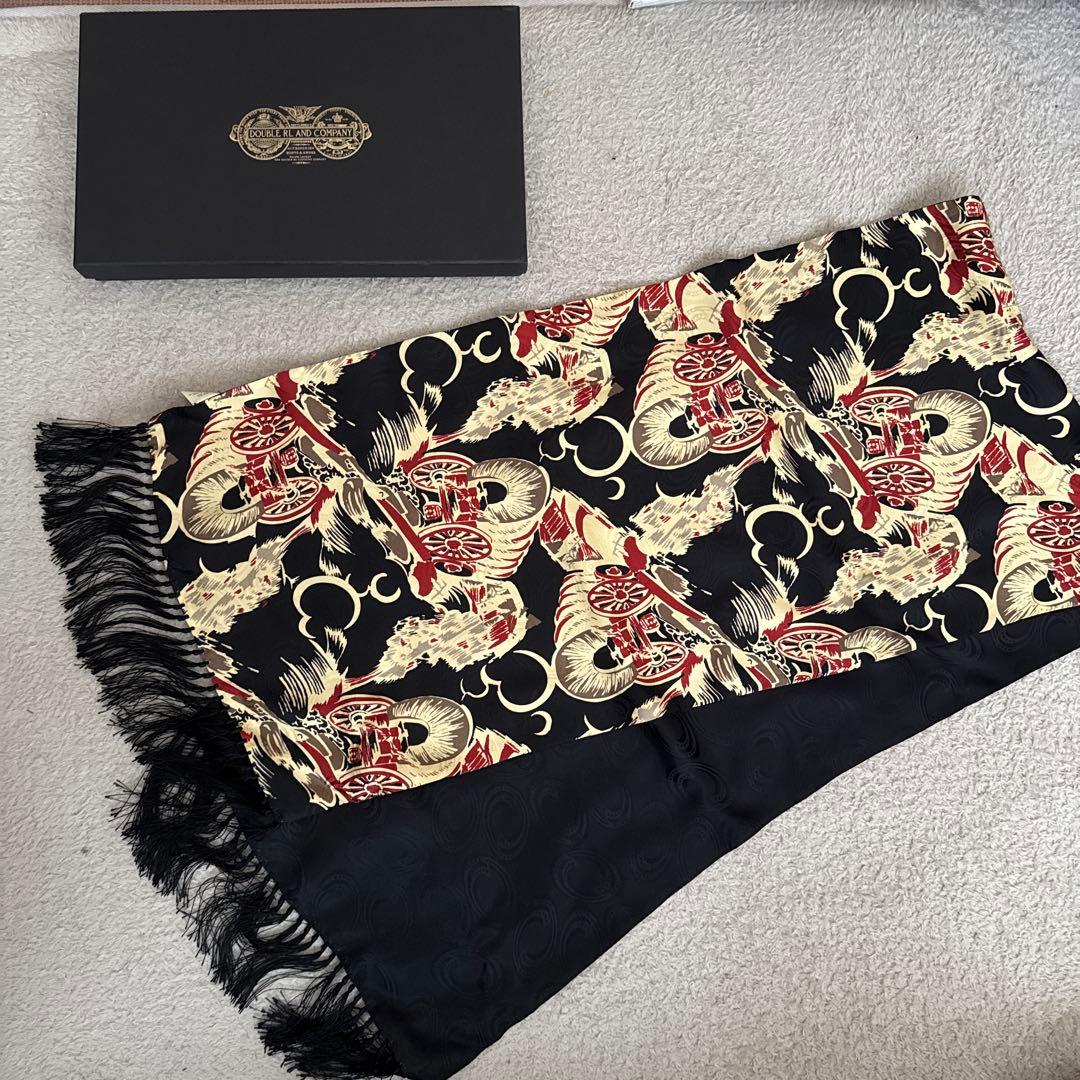 ダブルアールエル　イタリア製　シルク　スカーフ