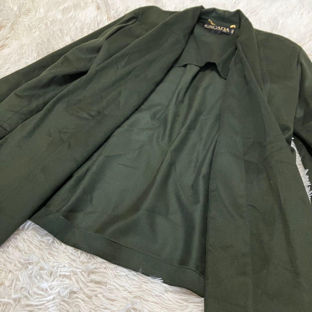美品　エスカーダ　カシミヤ30% Lサイズ　グリーン　ジャケット　柔らか