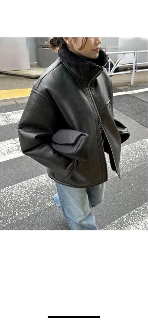 フェイクレザーボアブルゾン　ジャーナルスタンダード