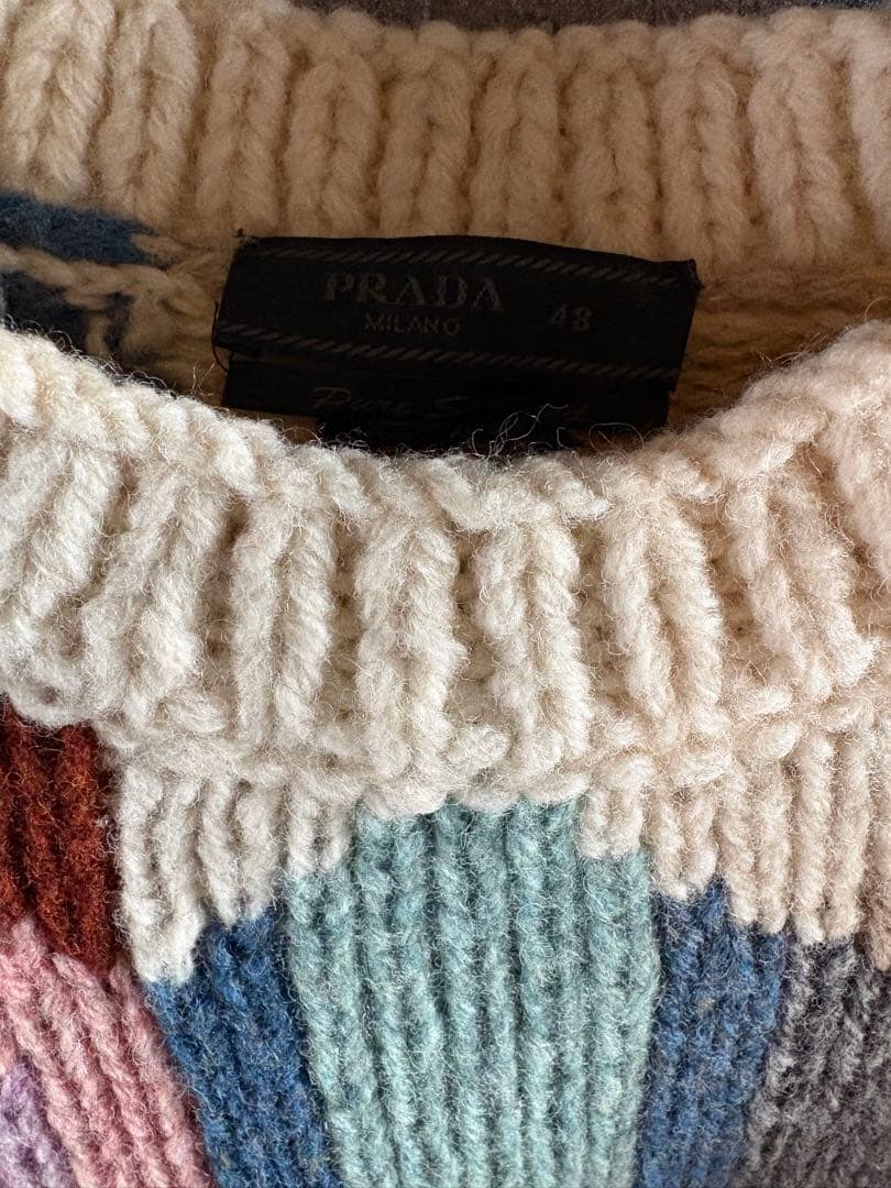 PRADA 18aw 2017aw 幾何学模様 総柄 ニット セーター