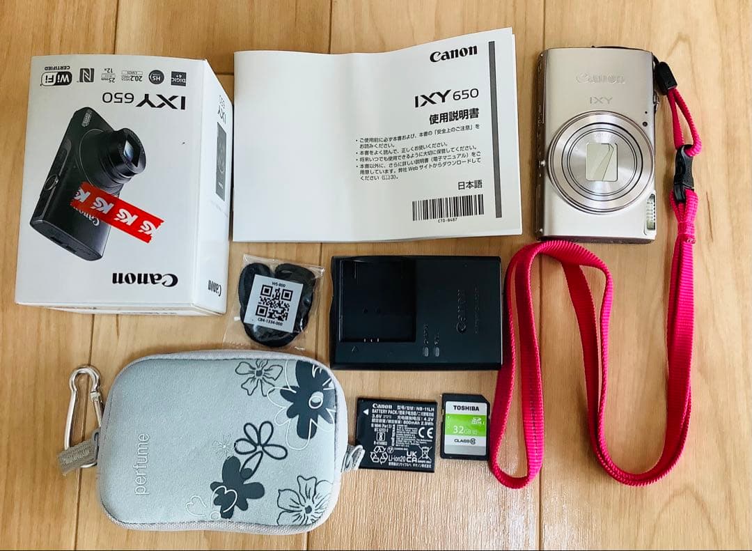 Canon IXY650コンパクトデジタルカメラ（32GB）動作確認済ケース付き