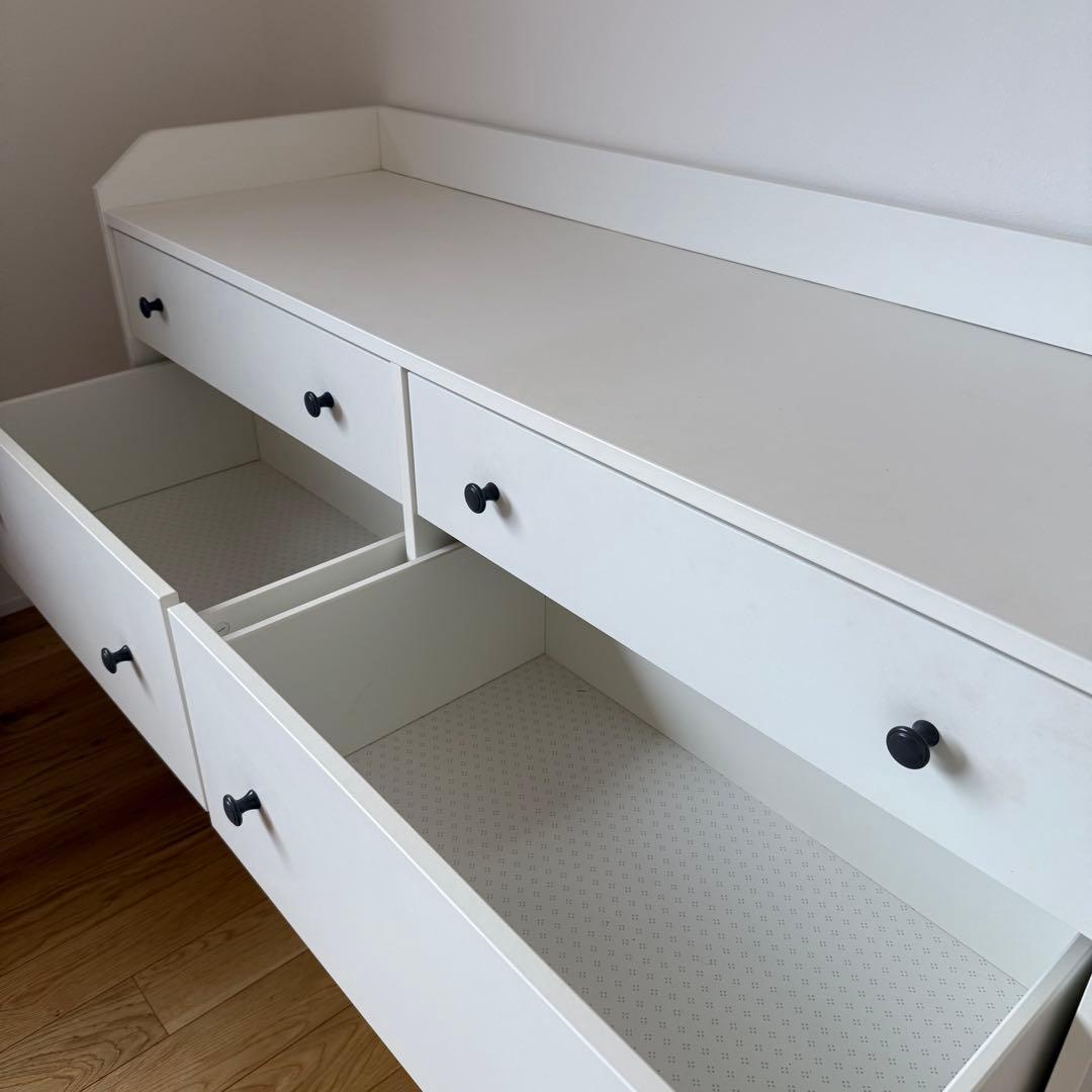 IKEA　HAUGA/ハウガ：チェスト（引き出し×6）ホワイト