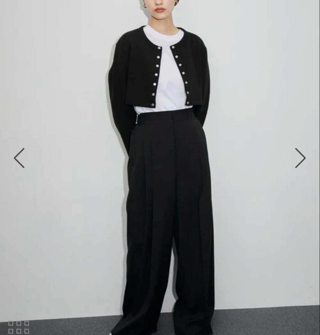 【新品タグ付き】アニエスベー　ブラック クロップド トップス 長袖　カーディガン