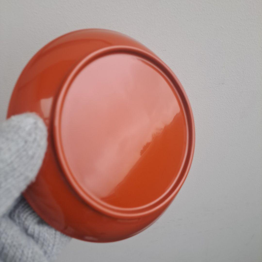 【京都漆器　楪子×10客】天然木製　洗朱色　長期保管品