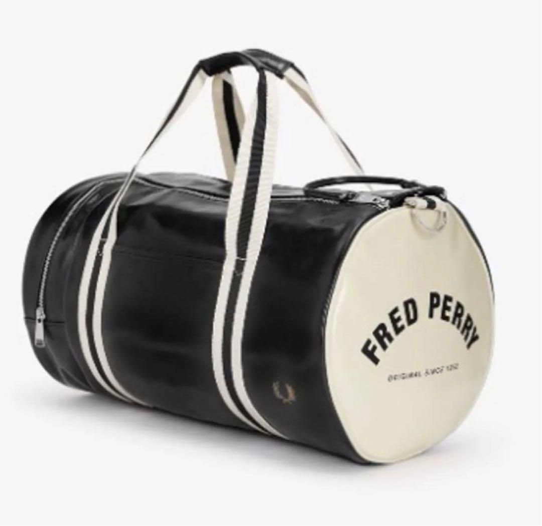 FRED PERRY フレッドペリー ボストンバッグ ドラムバック ブラック