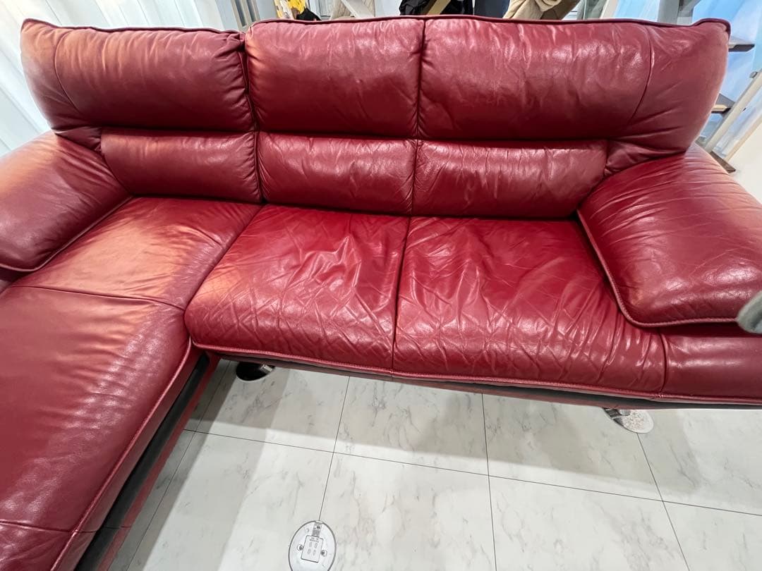 ニトリ★ロゾ★レッド★L型ソファー★右側カウチ引取大阪府