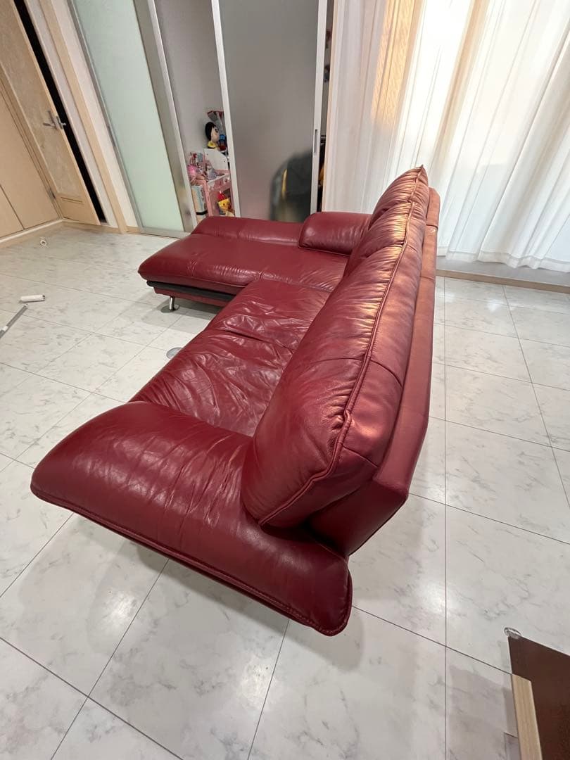 ニトリ★ロゾ★レッド★L型ソファー★右側カウチ引取大阪府