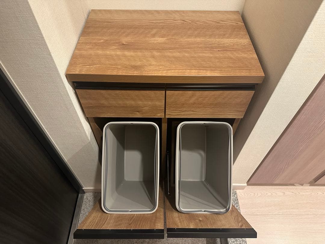 【美品】Rafila 国産 ペールカウンター 幅60 完成品 フラット　大川家具