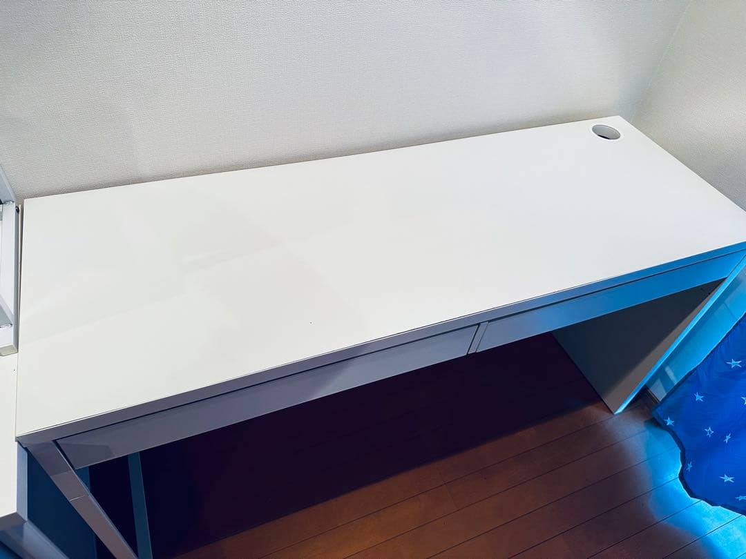 【送料込み】IKEA ミッケ ホワイトデスク 142cm 2引き出し