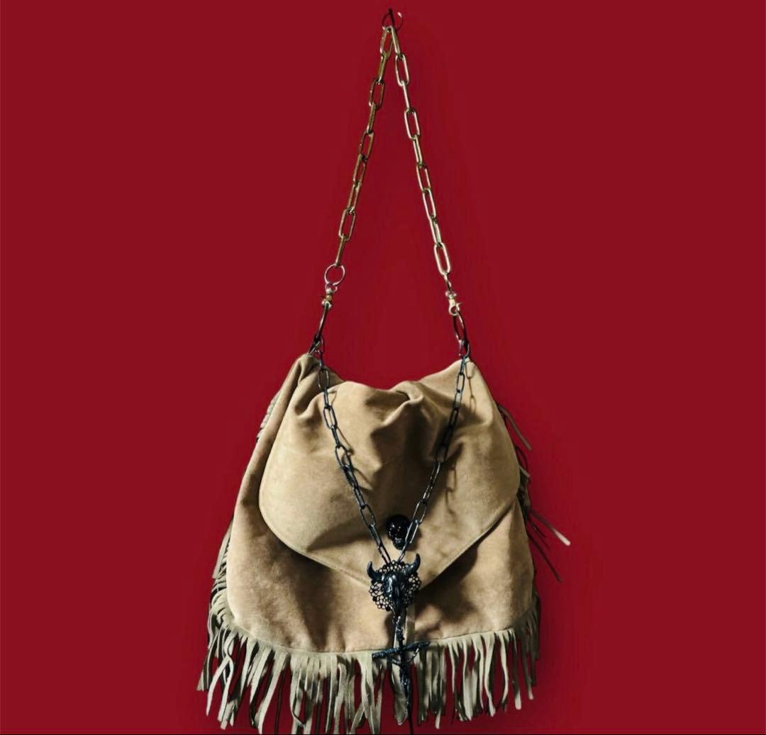 か*や様 1点物★激レア‼︎ジャンポールゴルチエ★スエードスカルフリンジショルダ