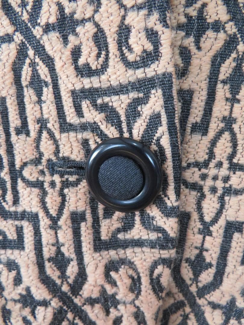 オールド クリスチャンディオール ウール シルク ジャガード織 総柄 ジャケット