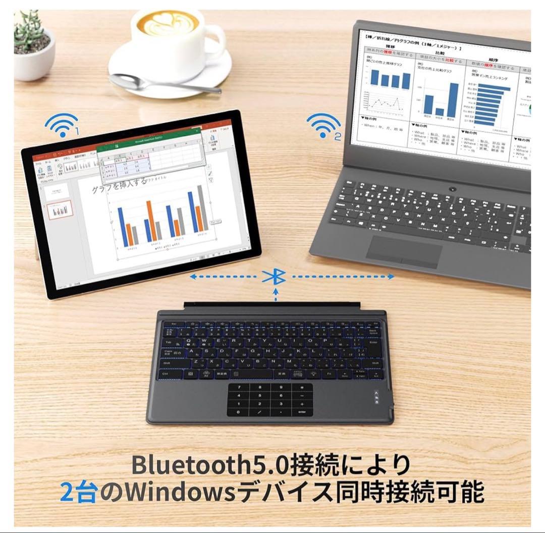 Surface Pro 3/4/5/6/7 キーボード ワイヤレス JIS標準