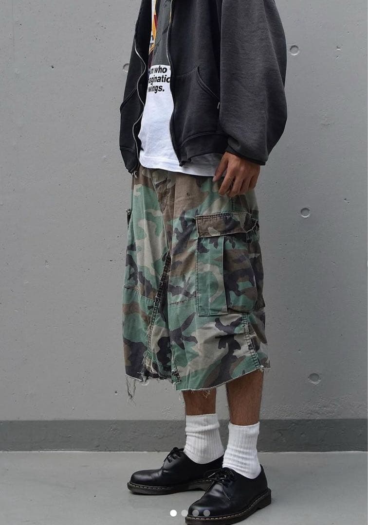 アメリカ軍 リメイク バギーカーゴショーツ ジョーツ