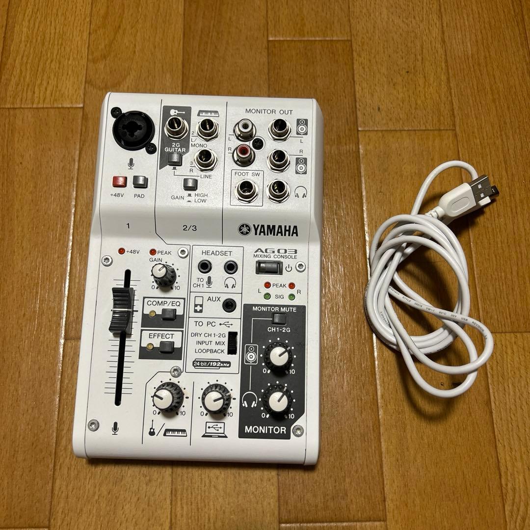 YAMAHA AG03オーディオインターフェース本体＋ケーブル 一部動作確認済み