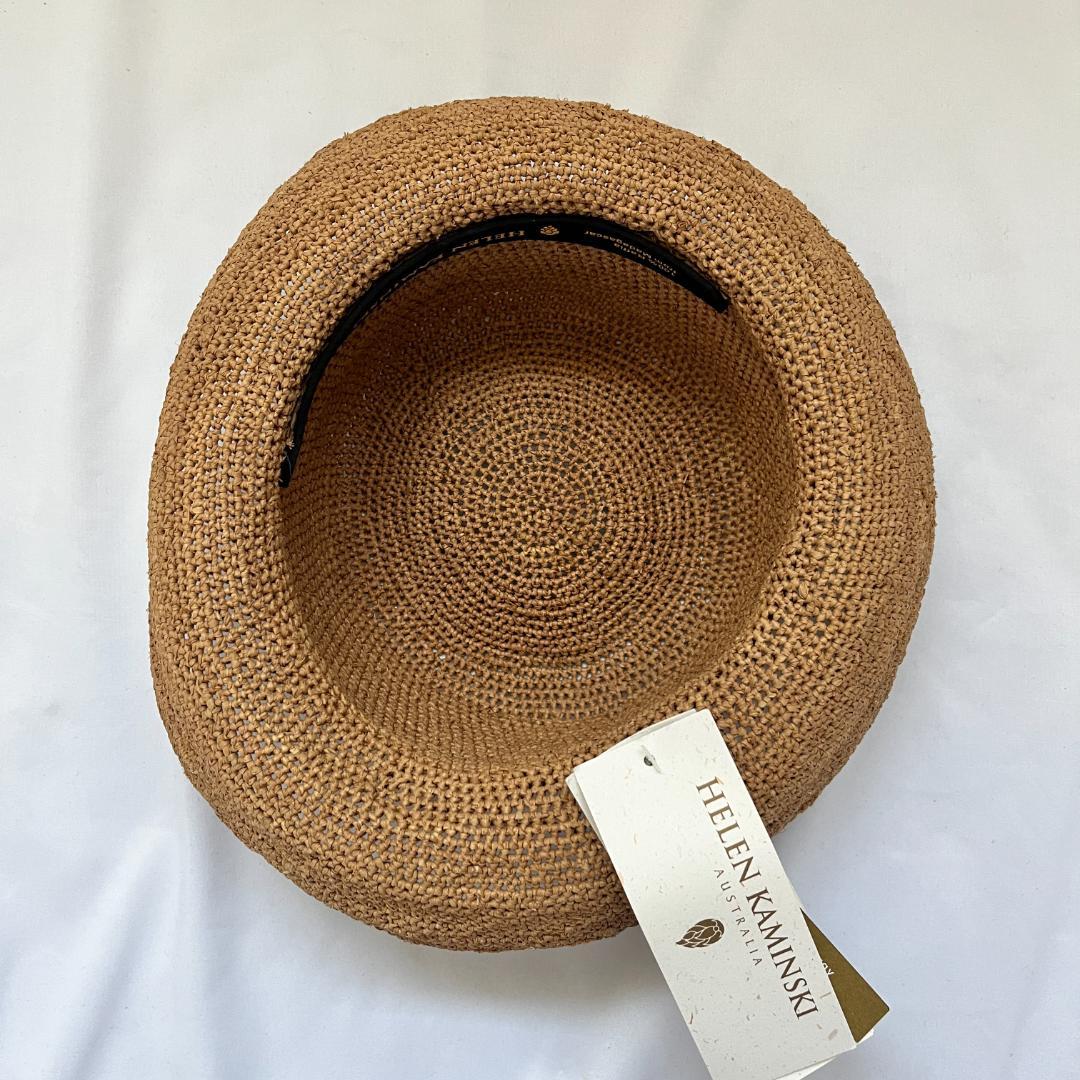 未使用・箱付き ヘレンカミンスキー ラフィア ハット 麦わら帽子 ベージュ
