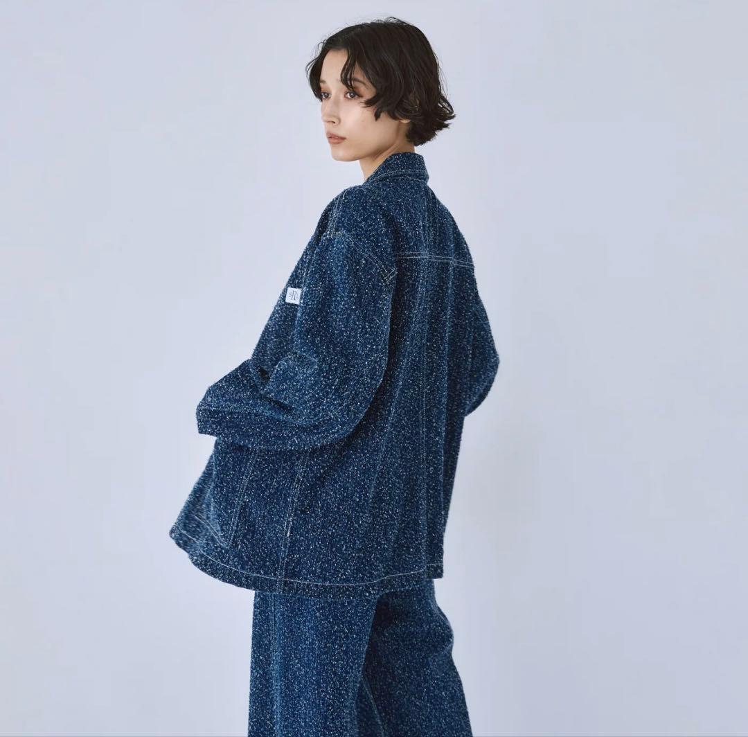 Searoomlynn needle punch material カバーオール