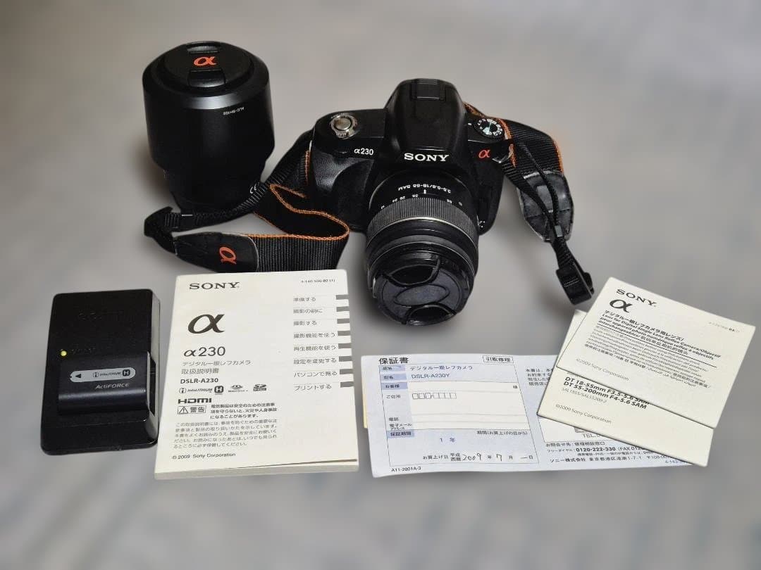 ​【一眼レフ初心者向け】SONY α230 レンズキット★豪華おまけ・バッグ付