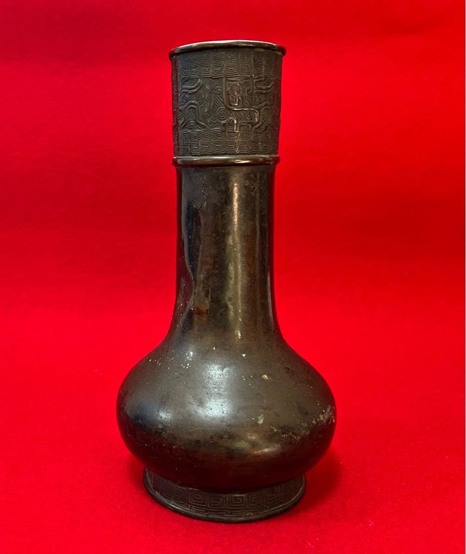 古美術　骨董品 古銅花器 花瓶 古道具