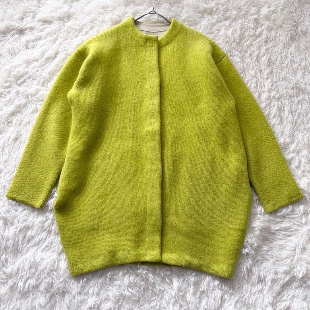 ELENDEEK ラクーンミックス ダブルカーディガン F グリーン