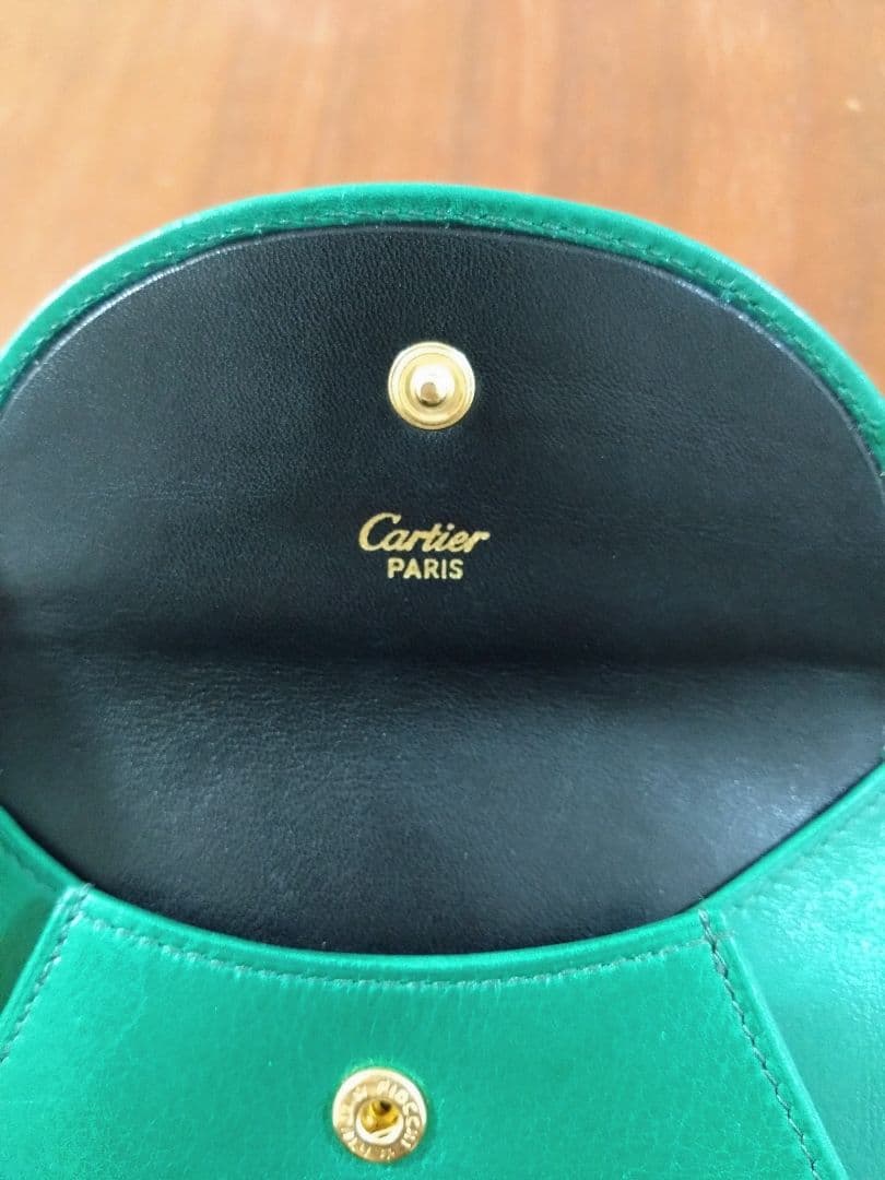 【美品】カルティエ　cartier パンテール　小銭入れ　グリーン　希少色