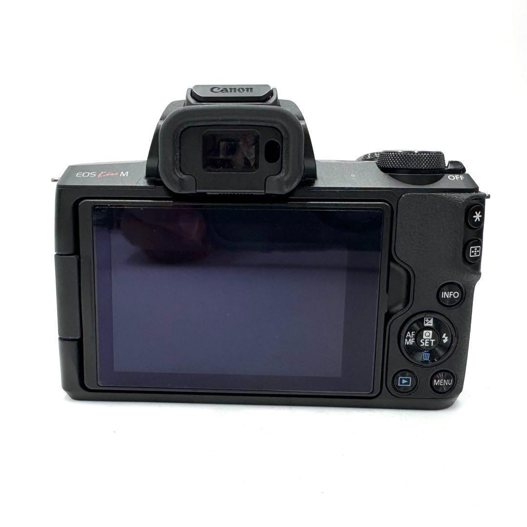 動作良好 Canon EOS Kiss M レンズキット ミラーレス ブラック
