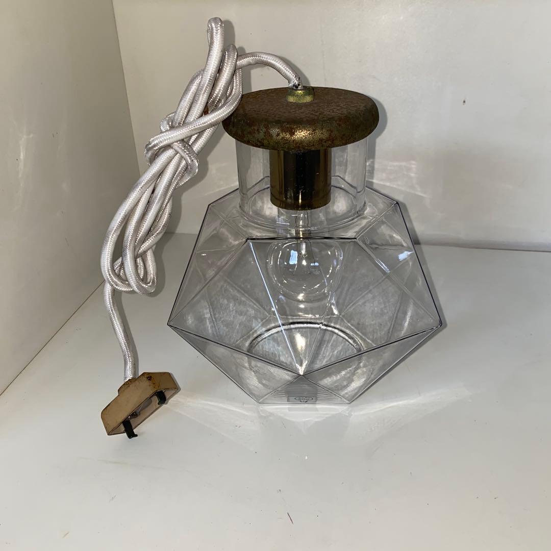 昭和レトロ　ガラス　ペンダントライト　照明　インテリア　ヴィンテージ