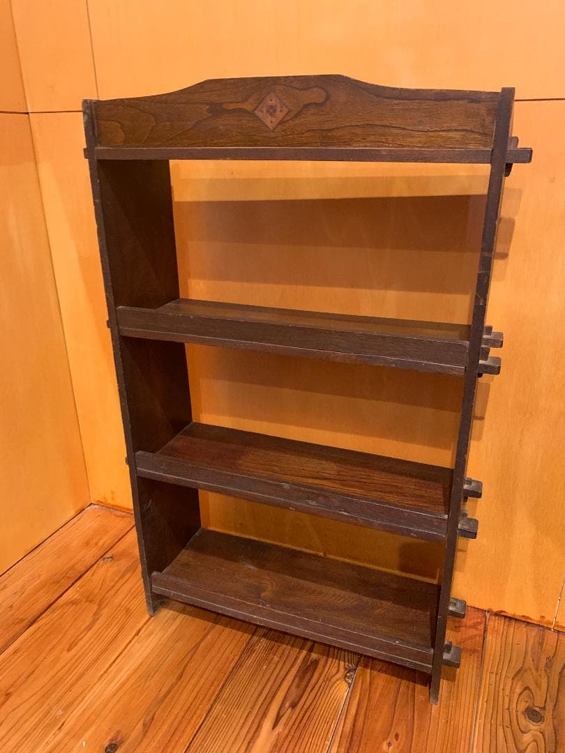 アンティーク 木製ラック シェルフ クサビ棚 本棚 飾り棚 和モダン