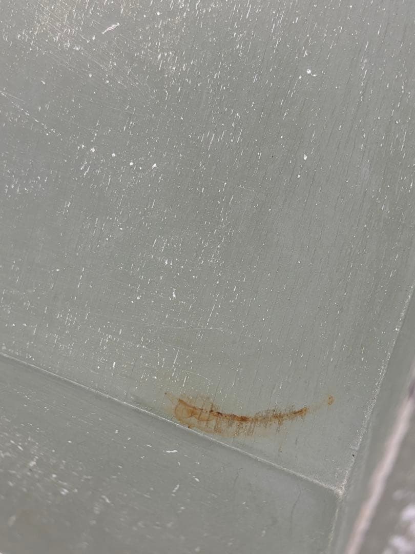 トールペイントの収納チェスト 鏡付き