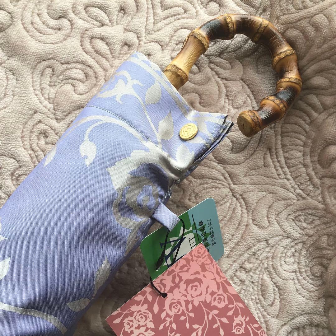 槙田商店　晴雨兼用折りたたみ傘　kirie バラ　ロイヤルパープル