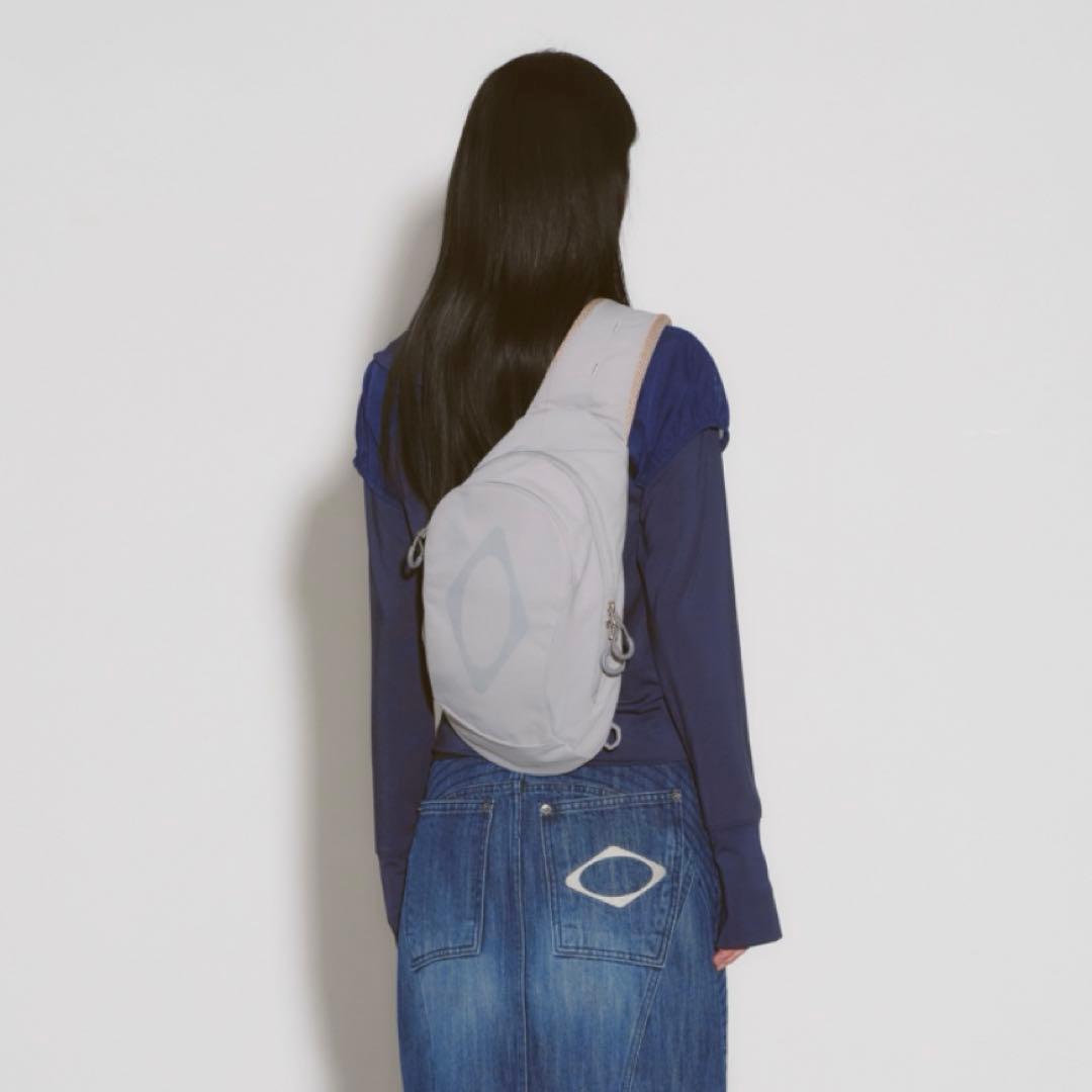バッグ mschf RHOMBUS POCKET SLING BAG_BLUE GREY