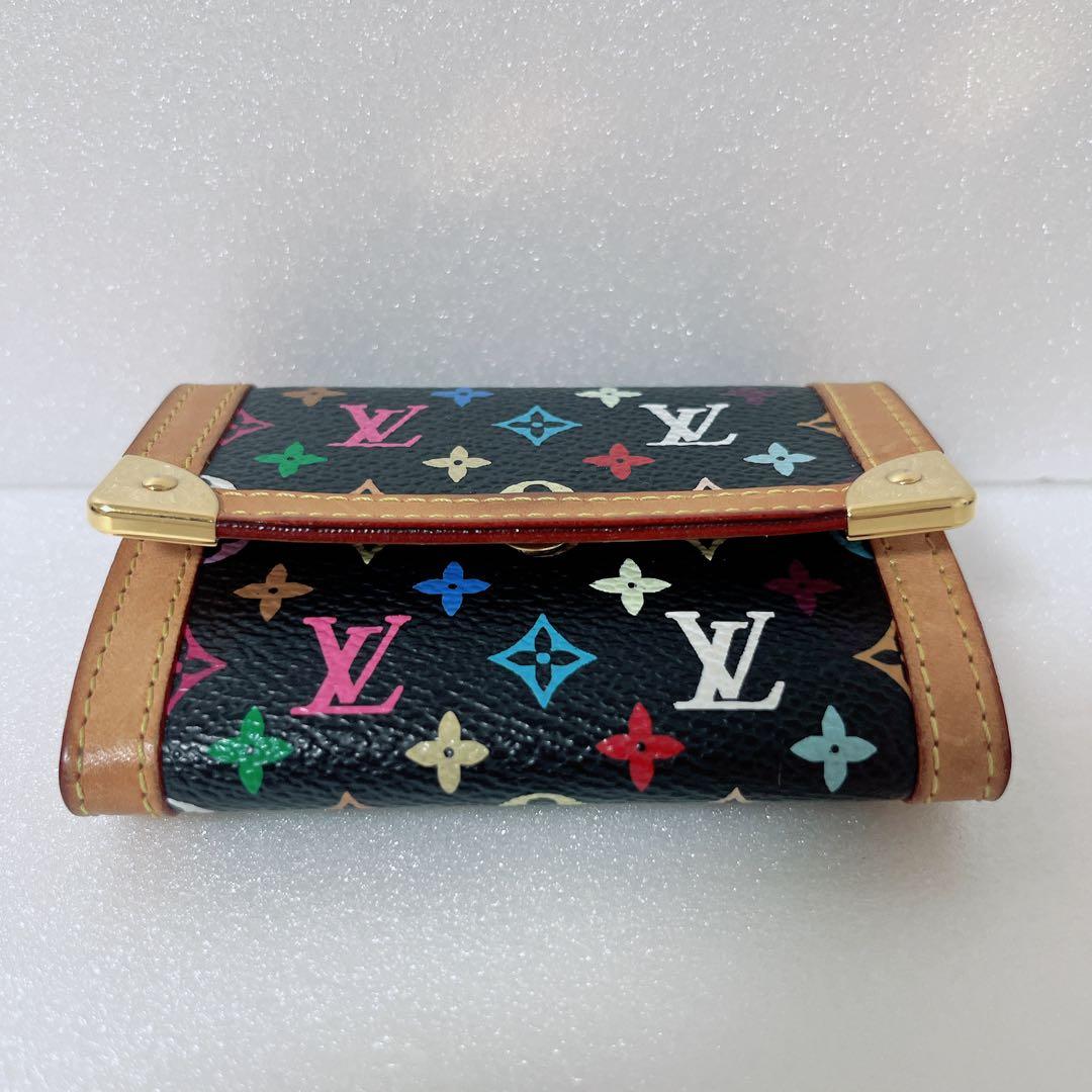 最終価格LOUIS VUITTON ポルトモネ プラ 小銭入れ財布 マルチカラー