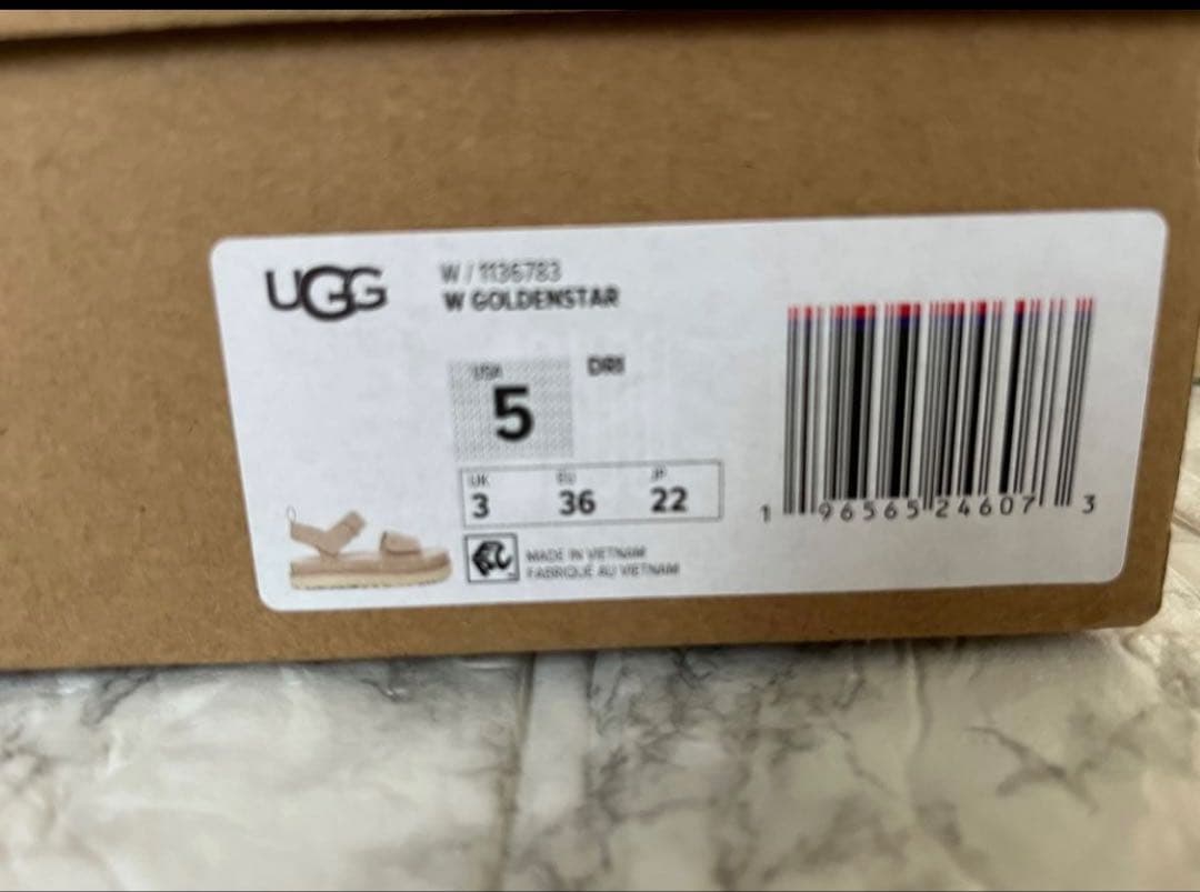 UGG ストラップサンダル 22cm ベージュ