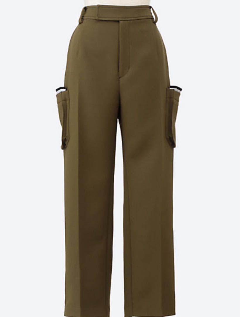 m*）様 ボーダーズアットバルコニー　サイドポケットパンツ　Sカーキ新品