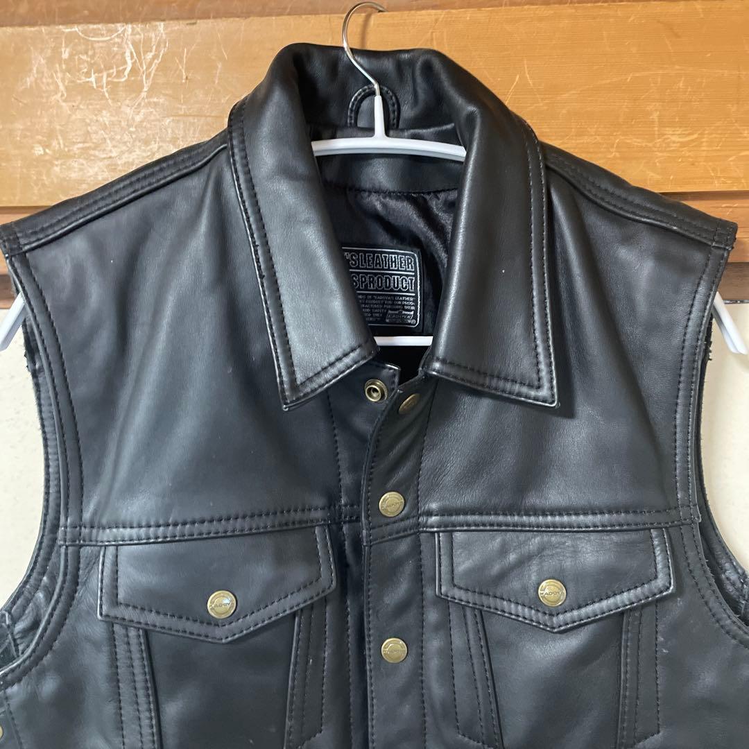 【L】KADOYA カドヤ　レザーベスト　メンズ Gベスト