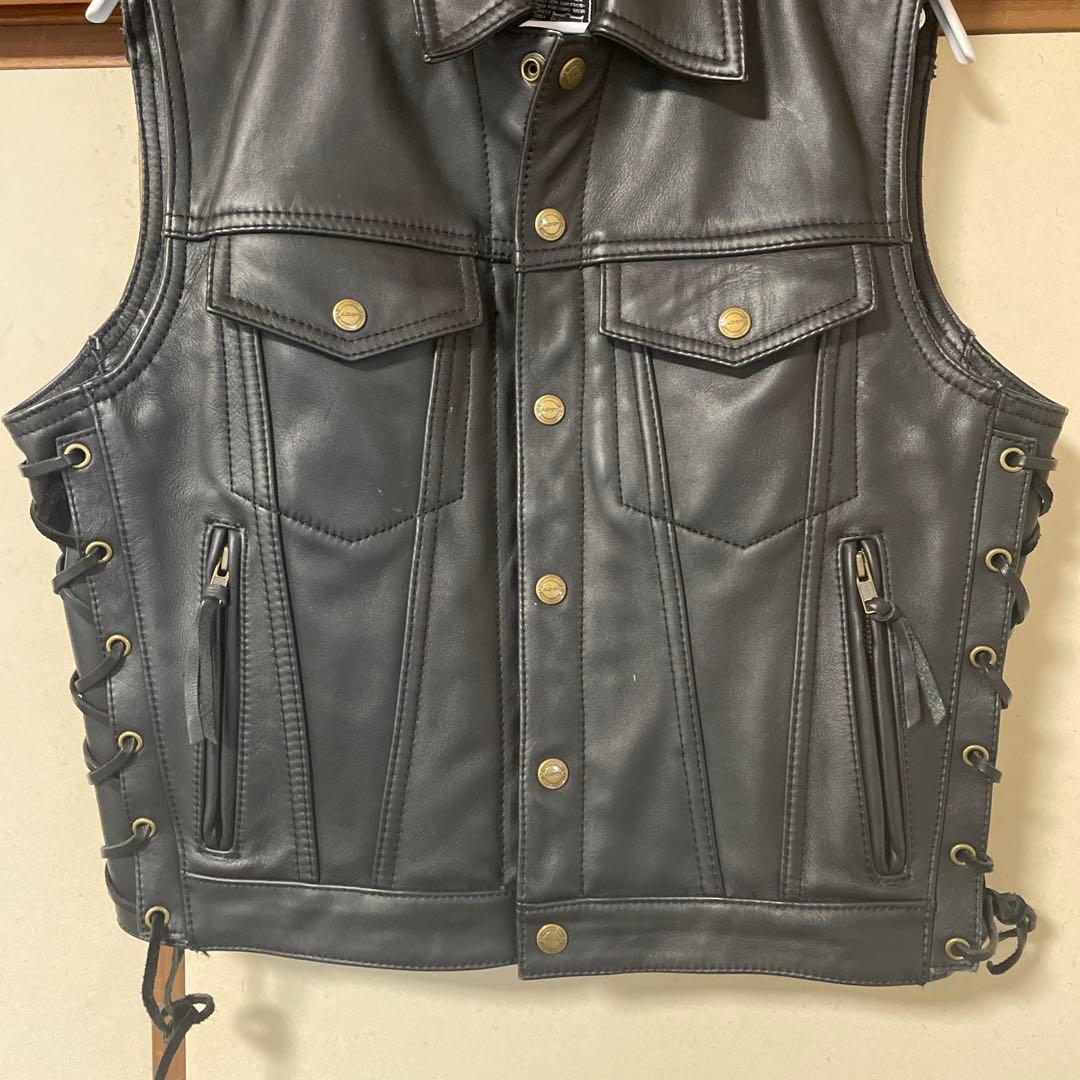 【L】KADOYA カドヤ　レザーベスト　メンズ Gベスト