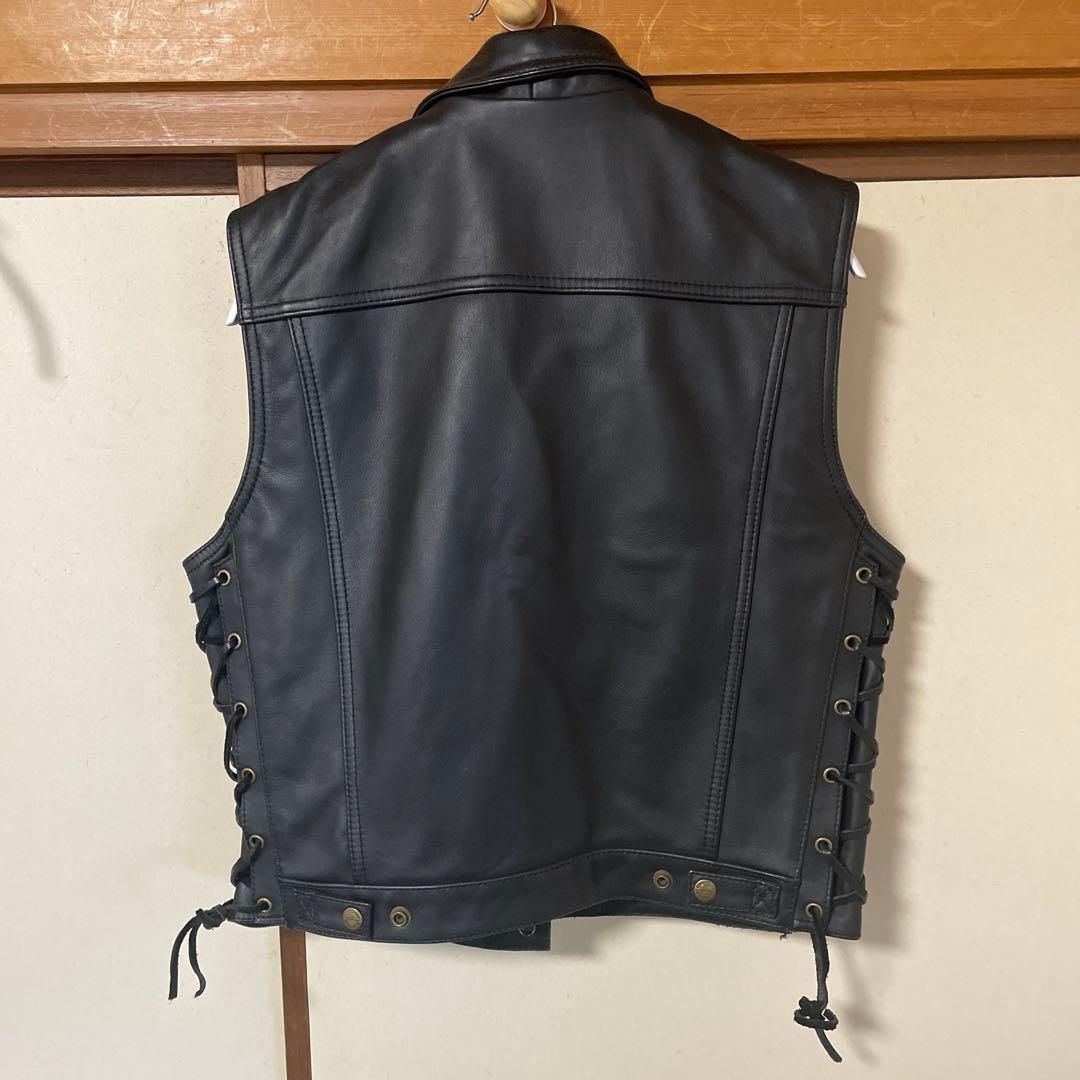 【L】KADOYA カドヤ　レザーベスト　メンズ Gベスト