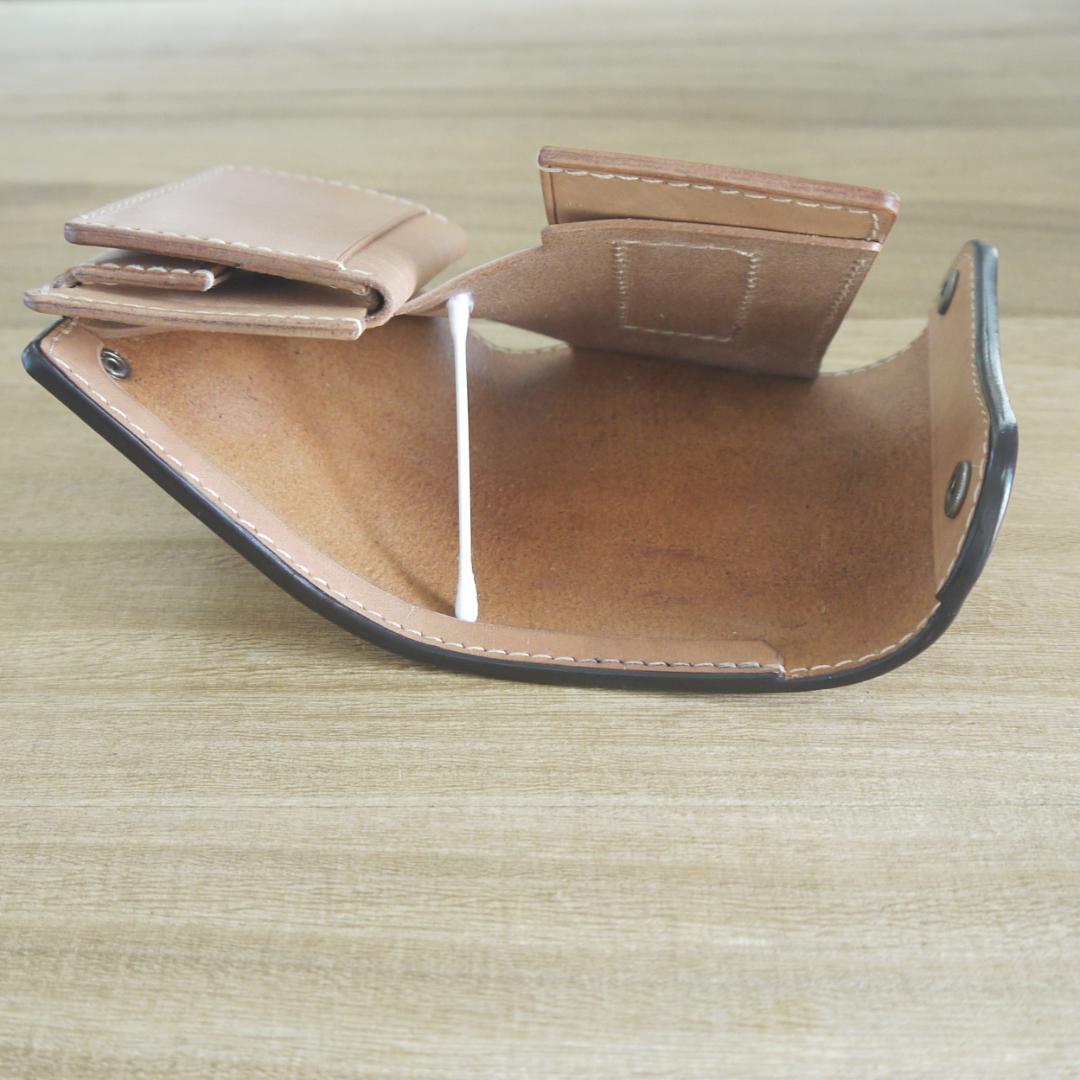 【注文品】栃木レザー　セミアニリン染めスムースヌメ　キャメル/生成り