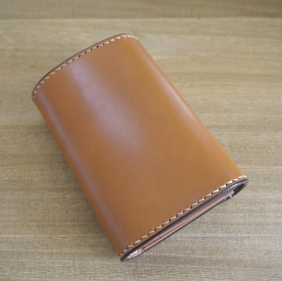 【注文品】栃木レザー　セミアニリン染めスムースヌメ　キャメル/生成り