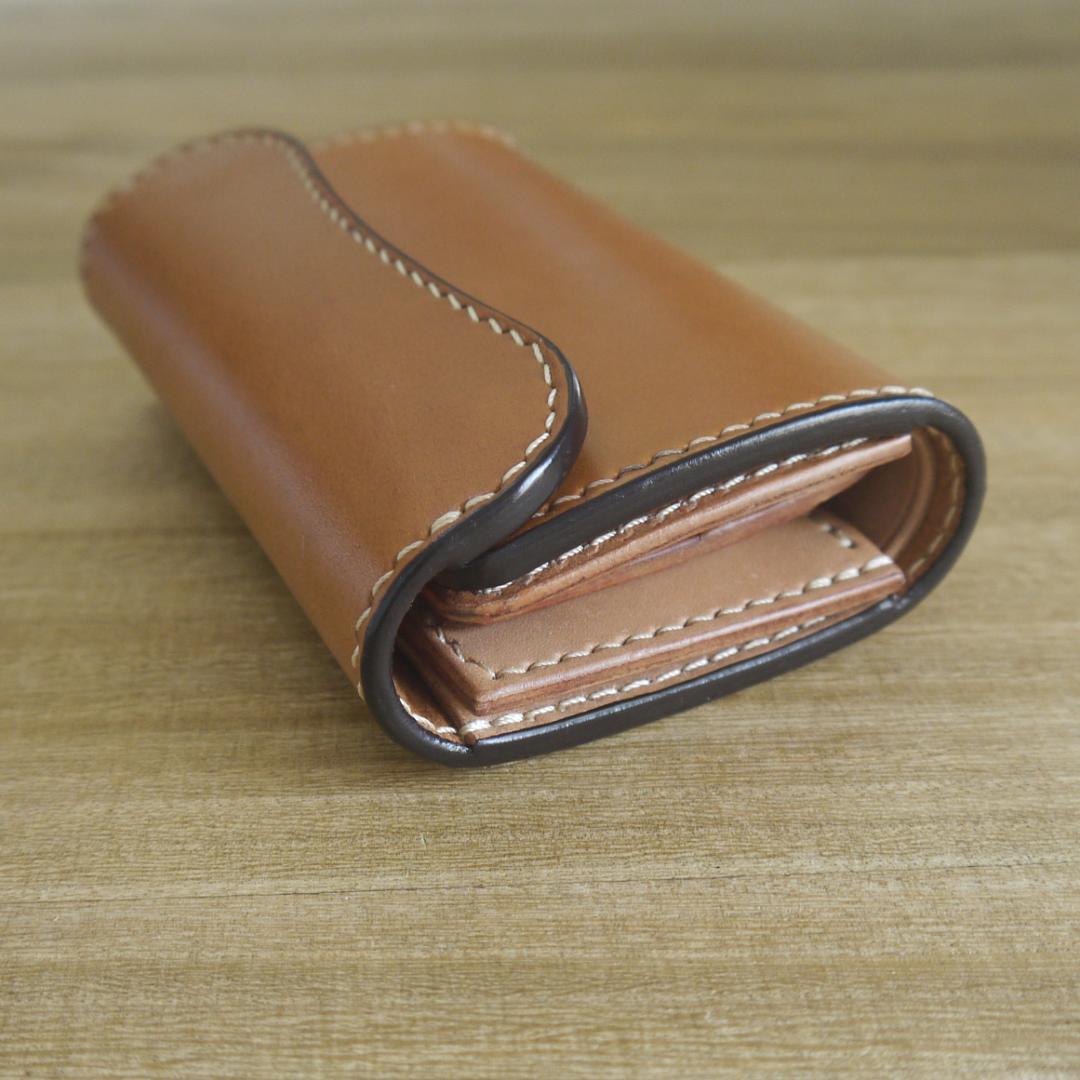 【注文品】栃木レザー　セミアニリン染めスムースヌメ　キャメル/生成り