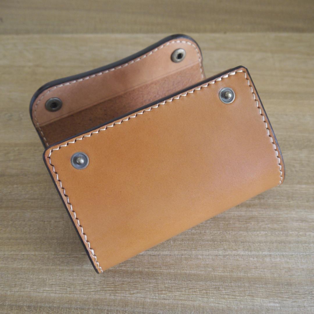 【注文品】栃木レザー　セミアニリン染めスムースヌメ　キャメル/生成り