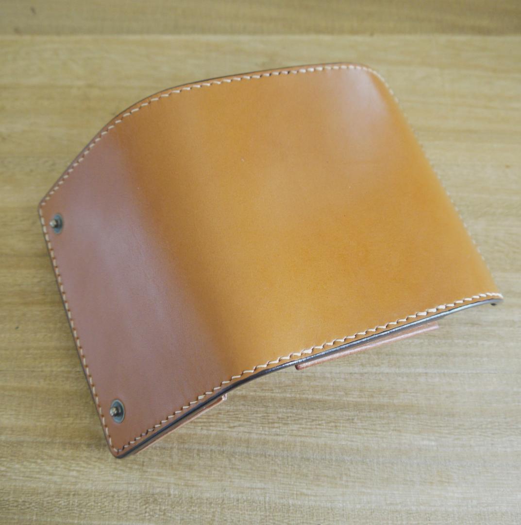 【注文品】栃木レザー　セミアニリン染めスムースヌメ　キャメル/生成り