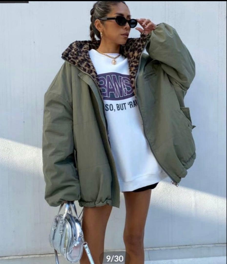 新品sudo 新作 完売 オーバーサイズジャケット ミリタリー レオパード柄