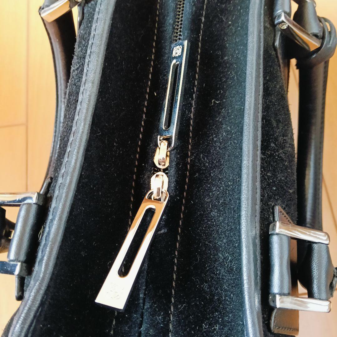 LOEWE アマソナ 28　スエード　ブラック　黒