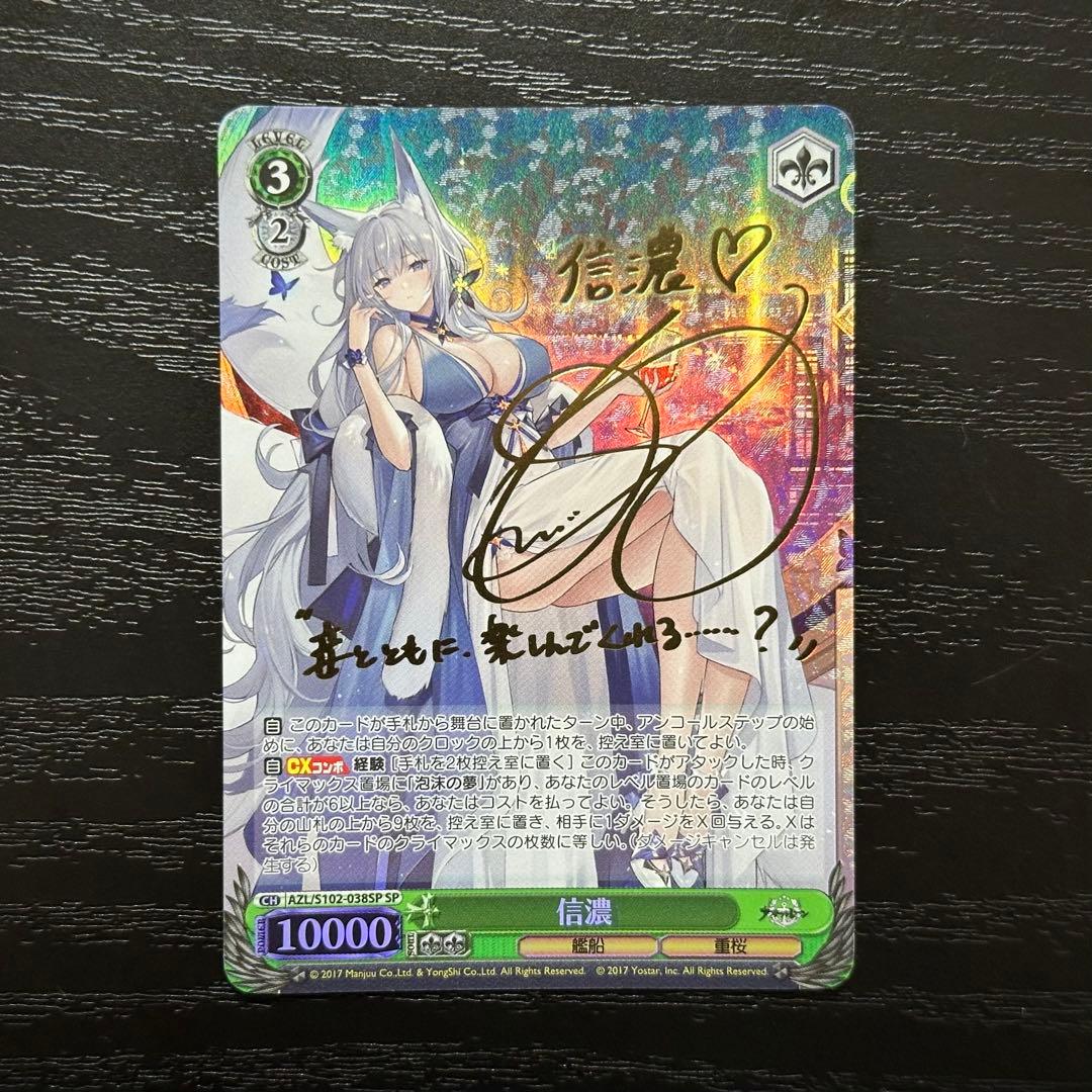 WS 信濃 sp サイン アズレン