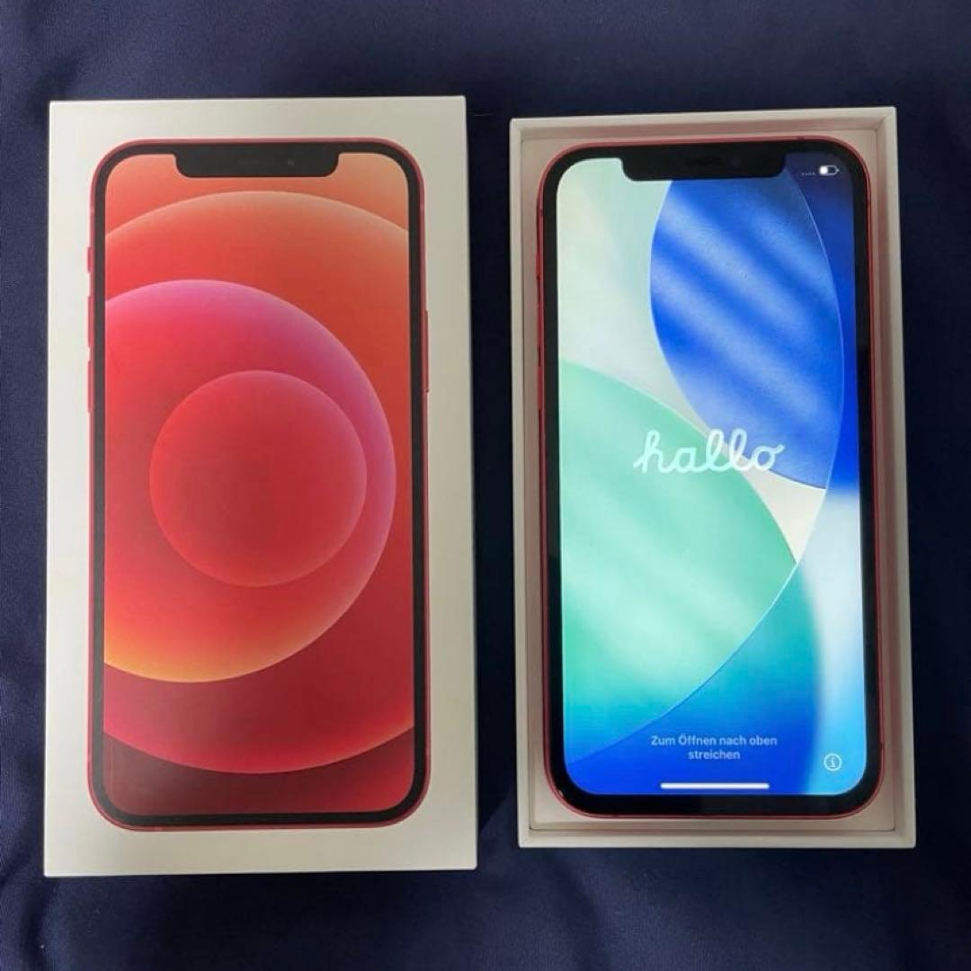Apple iPhone 12 レッド 本体 SIMフリー 画面交換