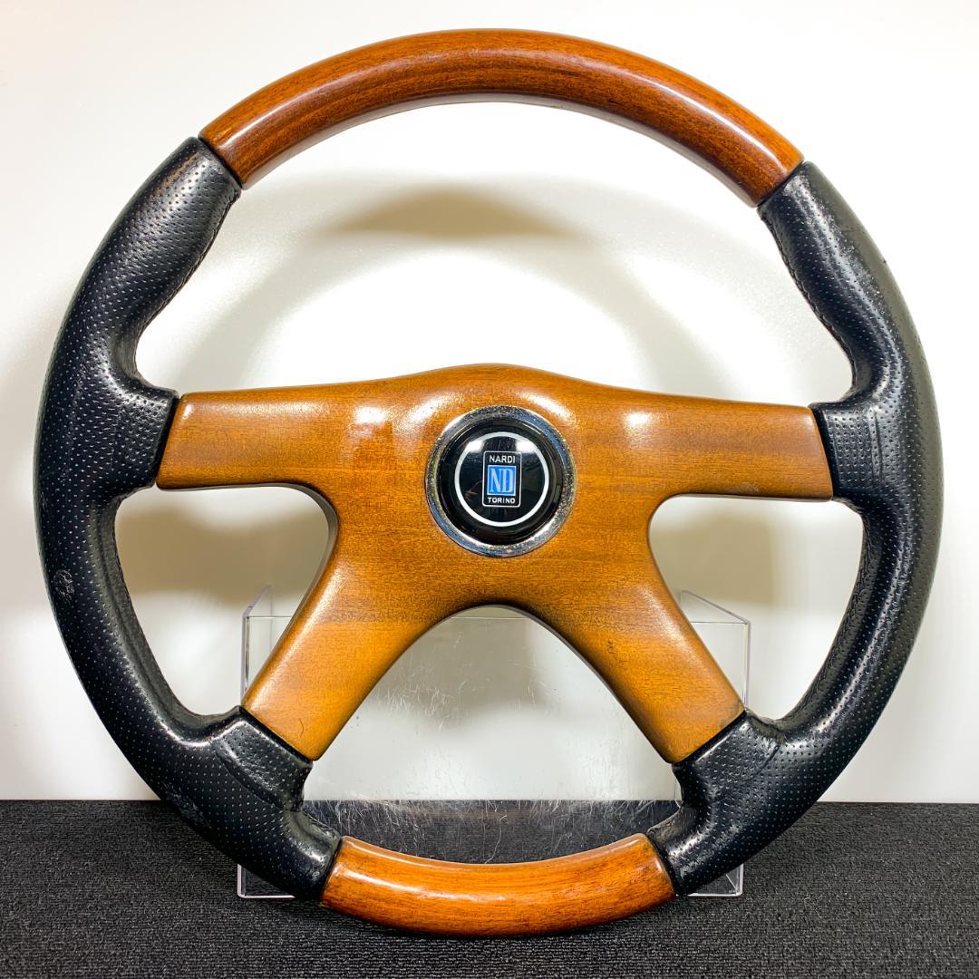 希少 ナルディ ガラ4 タイプ4 ウッド ザー コンビ ステアリング ホーン付き